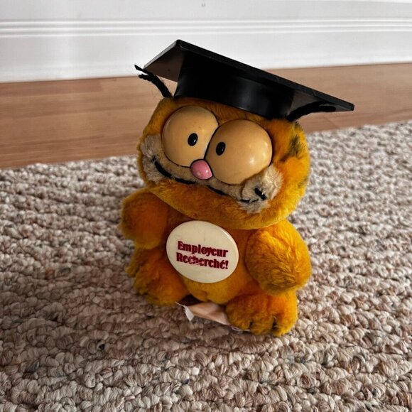 Graduate Garfield Vintage "Employeur Recherche!" NWT 1978 - Picture 3 of 12